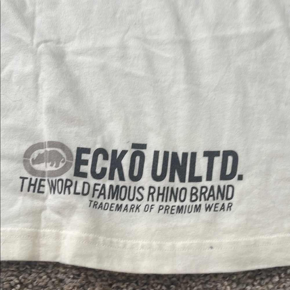 Ecko Unlimited Cream Graphic Short Sleeve Tee - Picture 6 of 7